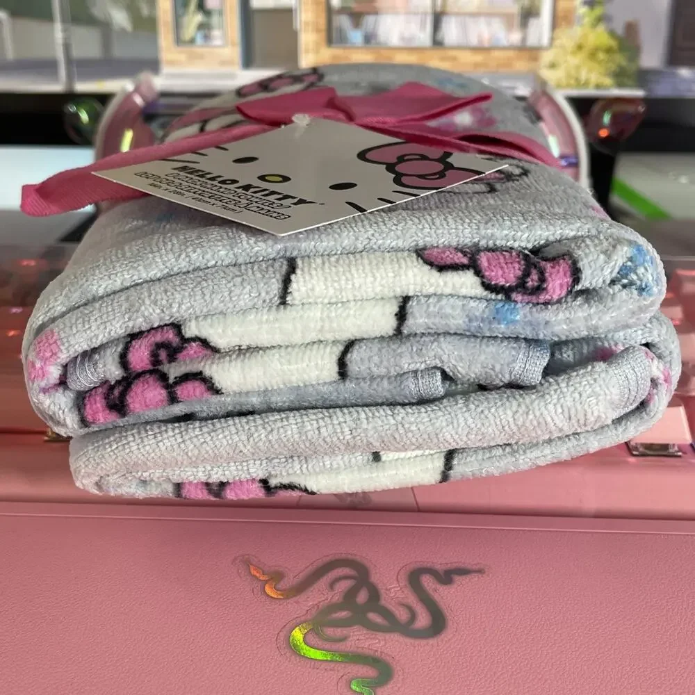 Hello Kitty Hand Towels Pink Flower Daisy Blue 16